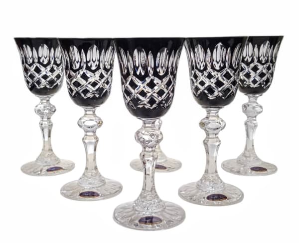 Sorte krystallikørglas 60ml Krata Oliwka