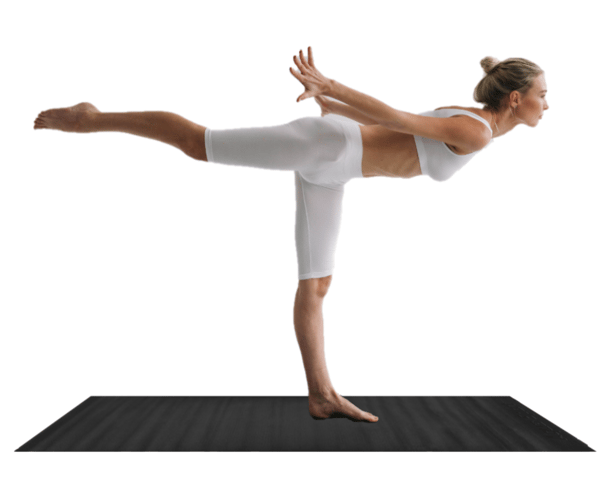 Aqua-Sport Powerstretch Pro yogamåtte, sort PVC