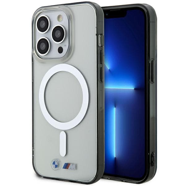 BMW Silver Ring MagSafe-etui til iPhone 14 Pro, gennemsigtig