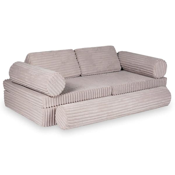 Montessori Premium Waffle Play Sofa Lyserød