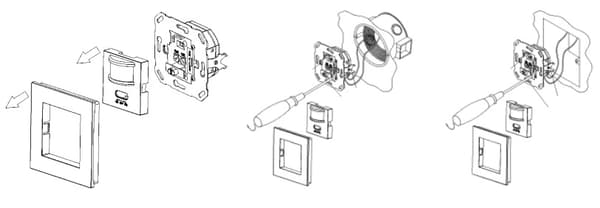 PIR-rörelsesensor, väggmonterad, 230V, 400W, 9m, svart, Ecolight