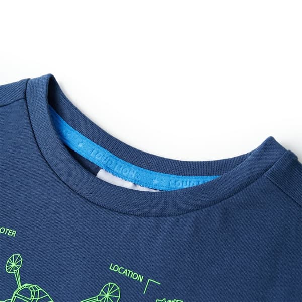Børne-T-shirt, mørkeblå, 104