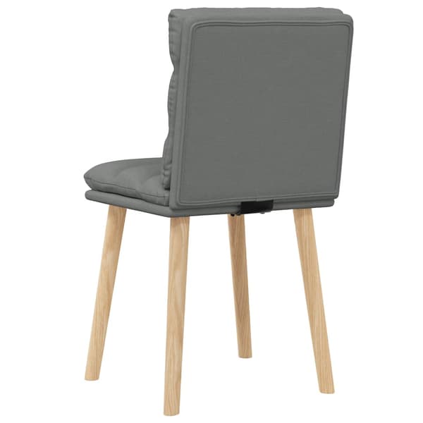 vidaXL Matstolar, set om 2, mörkgrå, tygklädsel