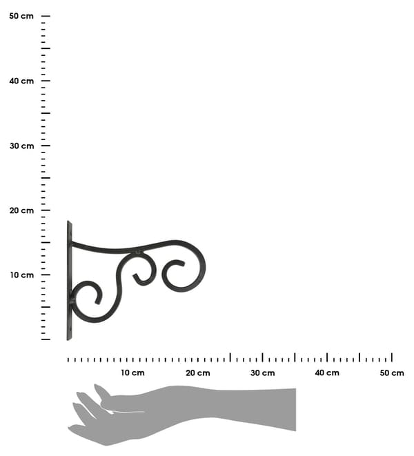 Metalstøtte til en 21 cm urtepotte
