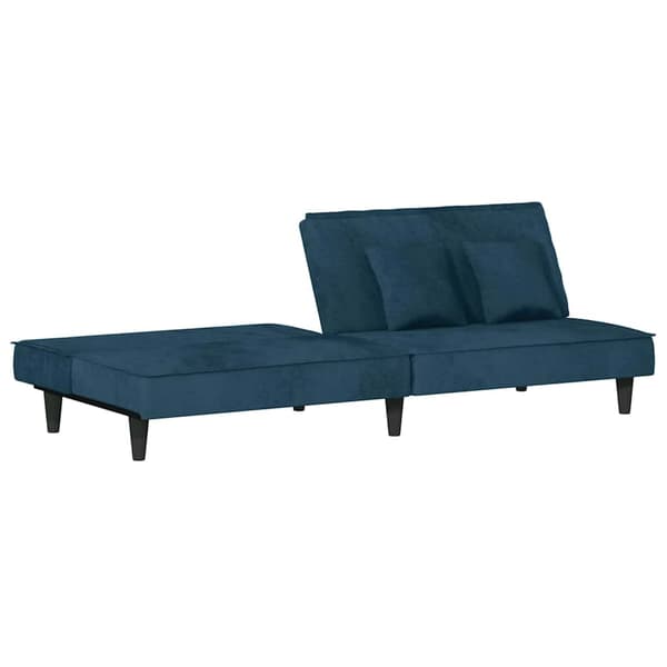 vidaXL sovesofa blå fløjl