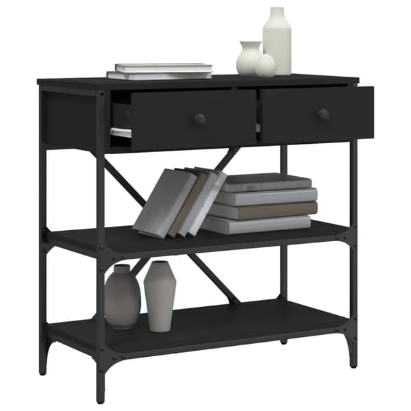 vidaXL konsolbord sort 75x34,5x75 cm
