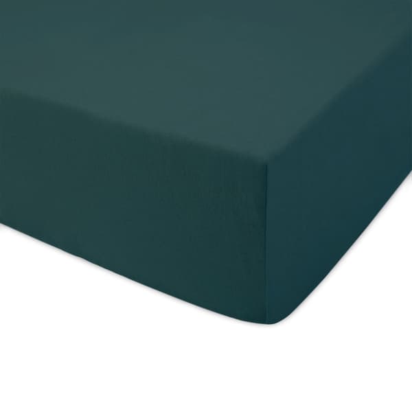 Stræklagen 90x200 elastisk JERSEY 100% BOMULD mørkegrøn