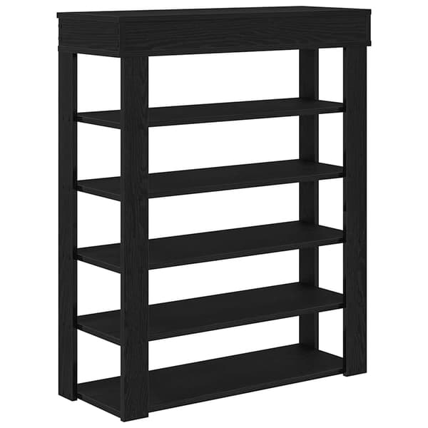 vidaXL skohylde sort 80x30x98 cm træbaseret materiale
