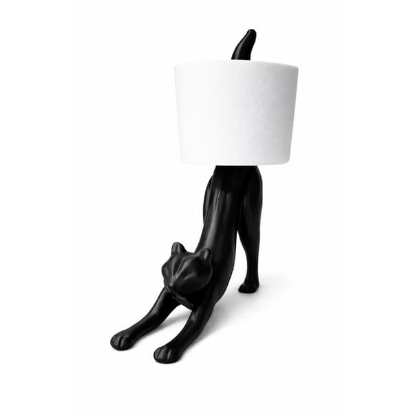 Sort toiletpapirholder formet som en kat