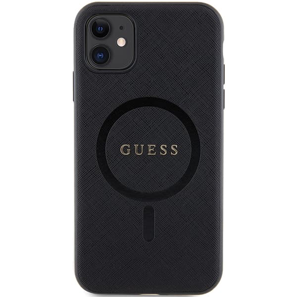 Guess Saffiano MagSafe-etui til iPhone 11 / Xr, sort