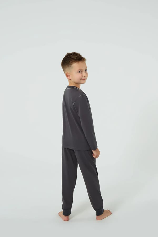 140D pojkpyjamas långärmad, långbyxor 4 år