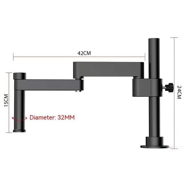 Universalarm til et 40,5 cm stereoskopisk mikroskop