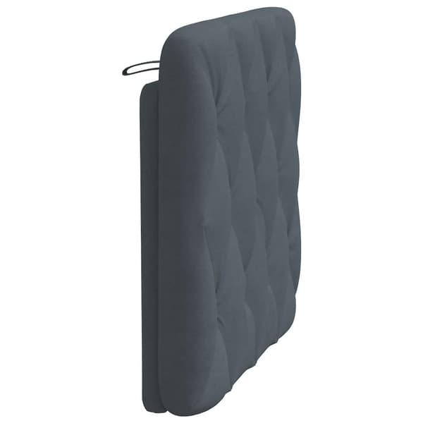 vidaXL hovedgærdehynde, mørkegrå, 90 cm, fløjl
