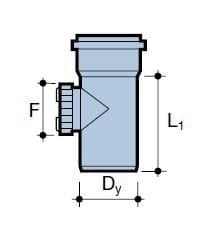 PVC-HT 75 sanitetsrens, til internt spildevand, askefarvet