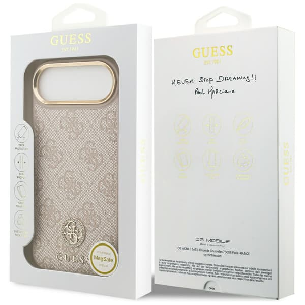 Guess 4G Strass Logo MagSafe-etui til iPhone Air, lyserødt