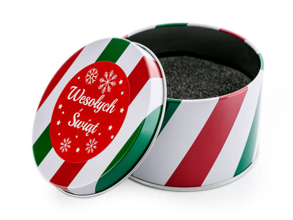 Presentask för klocka - Jultin - röd