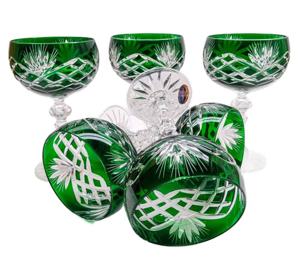 Smaragdkristall Champagneglas 150ml Ananas