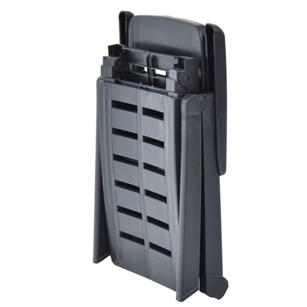 vidaXL foldbar liggestol, plastik, antracit