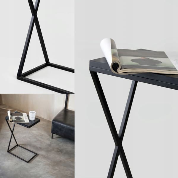 Dit Loft Design Monte sidebord 40x25x60cm sort metal