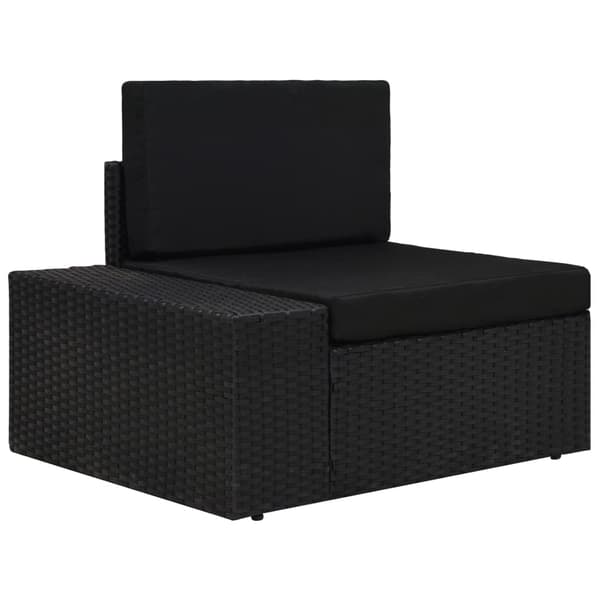 vidaXL 4-delt havemøbelsæt, PE-rattan, sort