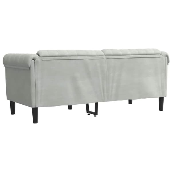 vidaXL Kahden istuttava sohva vaaleanharmaa sametti