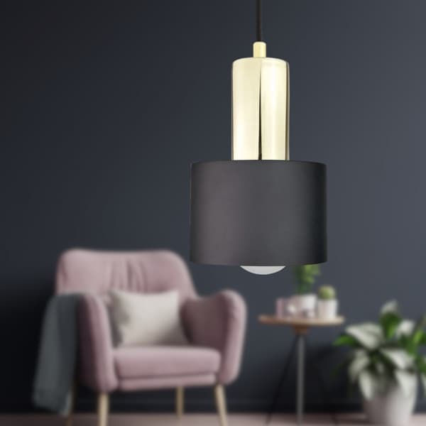 Hänglampa 2xE27 LUCE SVART GULD
