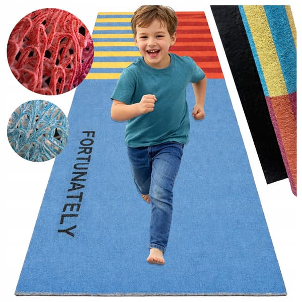 [paczb] Tæppe 60x180cm Moderne Vinyl Loop Måtte D28867