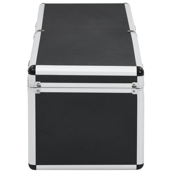 vidaXL opbevaringskasser, 2 stk., sort, aluminium