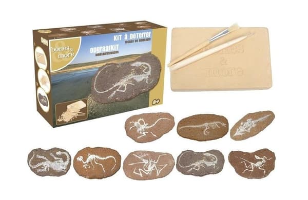 Stor dinosauriefigur - utgrävningssten MIX