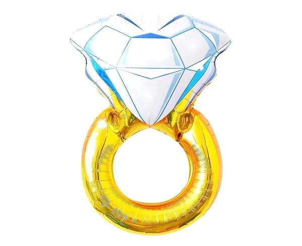 Folieballon guldring 42x58cm