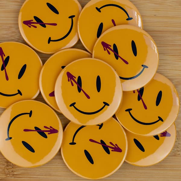Smiley Face-nål komikeransikte 58 mm