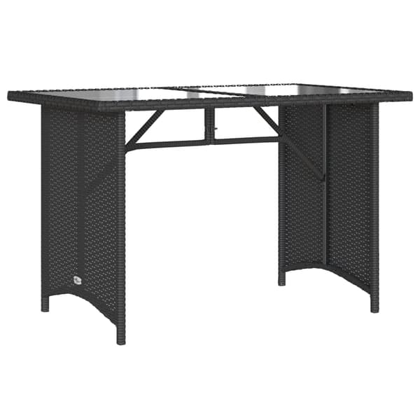 vidaXL havemøbelsæt med 2 dele og hynder, sort, polyrattan