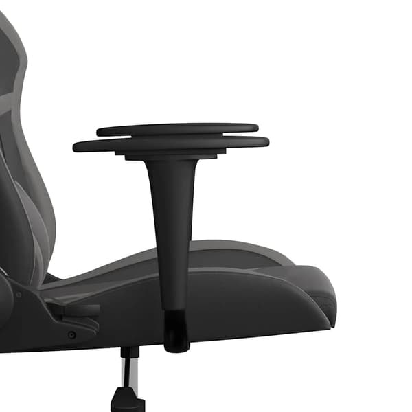 vidaXL massage-gamingstol, sort og grå, kunstlæder