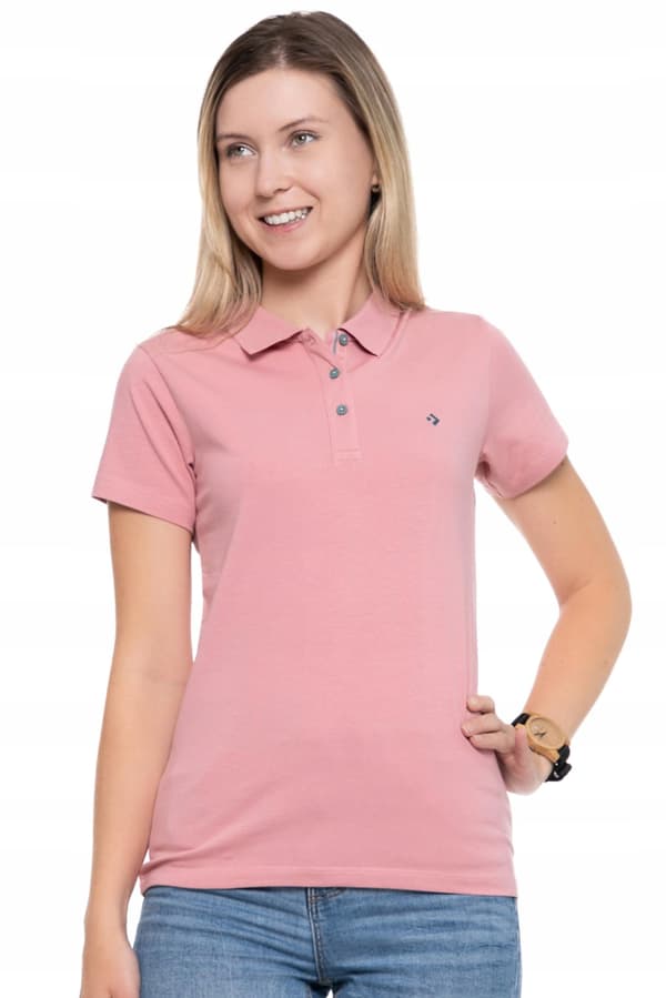 Dambomullspolotröja med krage MORAJ S Rosa