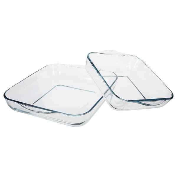 Set med 2 ugnssäkra glasformar