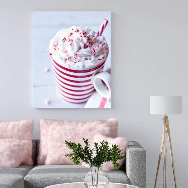 Lærredstryk Køkken flødeskum 50x70 cm