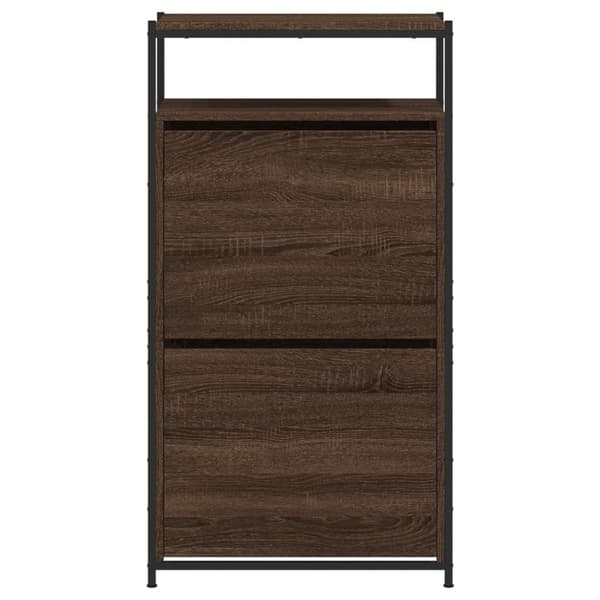 vidaXL skoskab brunt egetræ 60x34x112 cm