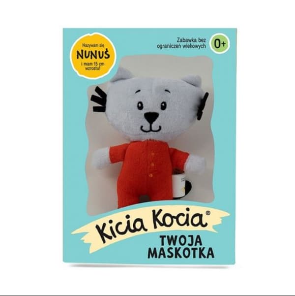 Kissa-nunnapehmolelu laatikossa 15 cm