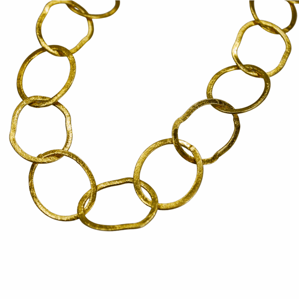 Förgyllt silverhalsband - Baltisk bärnsten