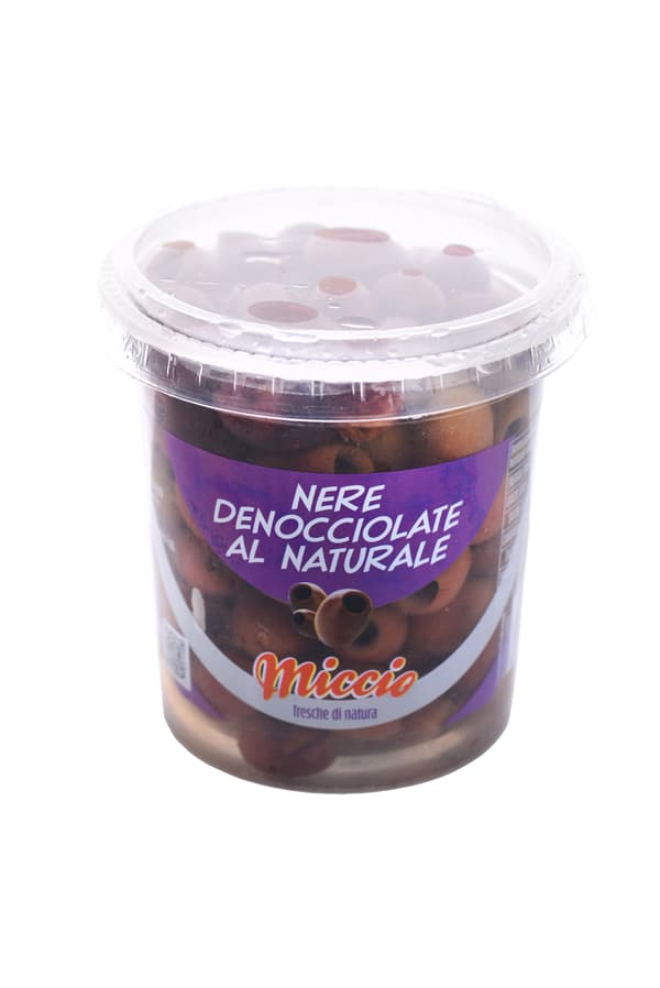 Miccio sorte oliven udstenede sorte oliven 200g