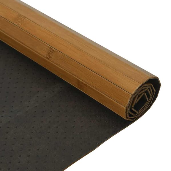 vidaXL Suorakulmainen matto, ruskea, 100x300 cm, bambu