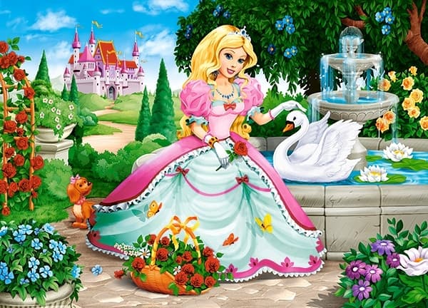 Puslespil 60 brikker B-066056 Prinsesse med Svane