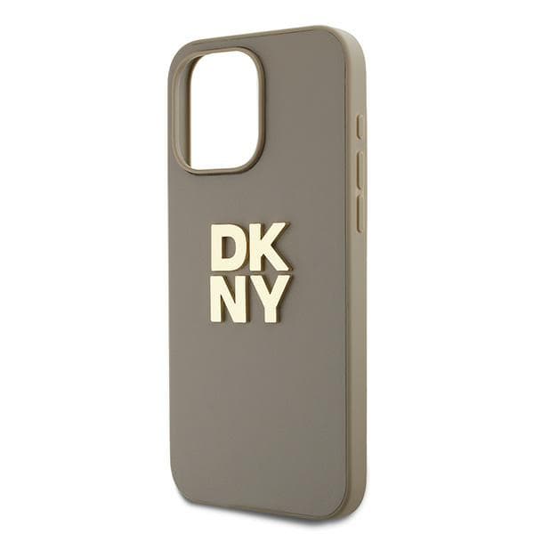 DKNY Wrist Strap Stock Logo-cover til iPhone 15 Pro Max, Beige