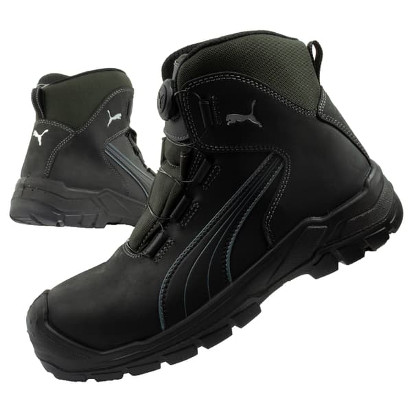 Puma Safety Cascades Disc Mid Sort-Grå [630211] størrelse 40