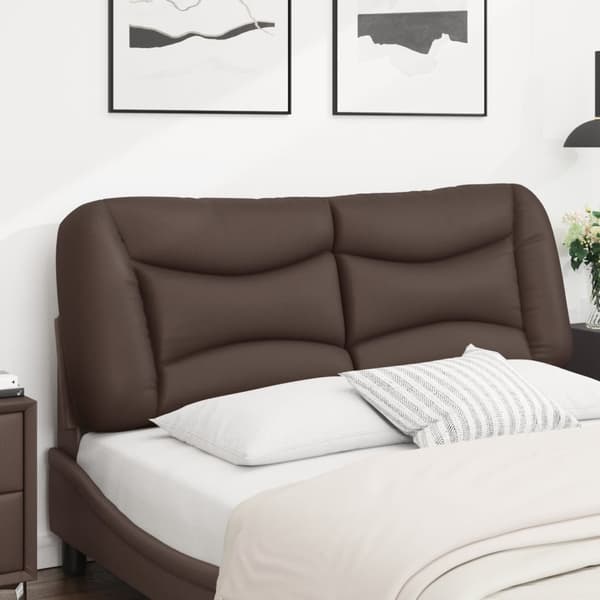 vidaXL hovedgærdehynde, brun, 120 cm, kunstlæder