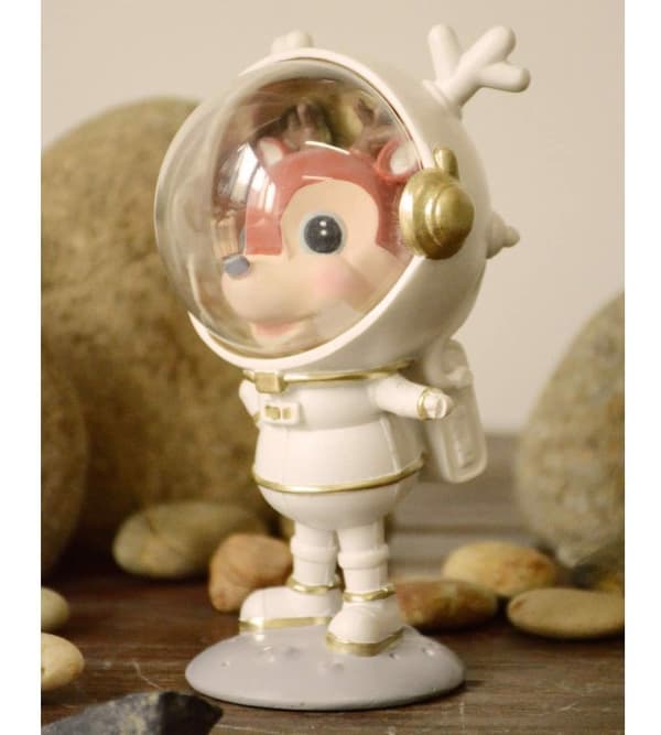 Dekorativ figur Astronaut Vit 15cm Hjort