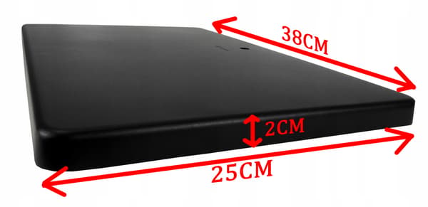 Digital mikroskopbase 38x25CM METAL (sort)