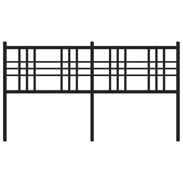 vidaXL metalsengegavl sort 160 cm