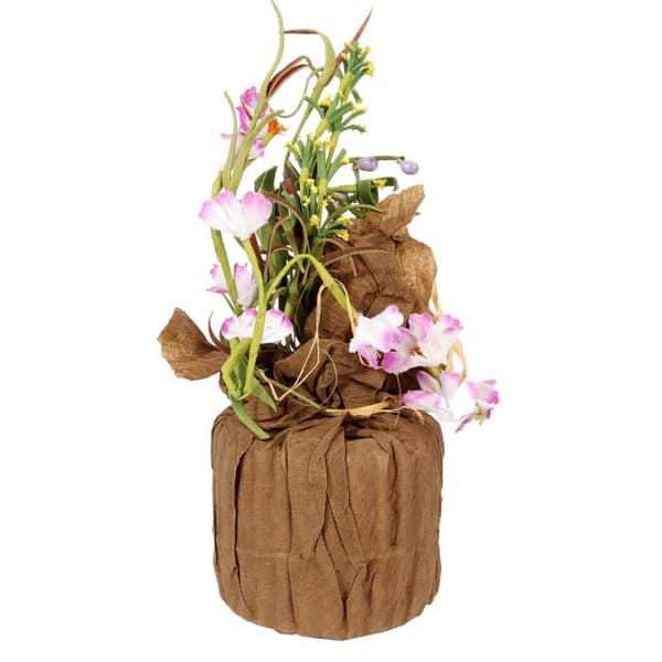 FORÅRSDEKORATION LYSERØD BLOMSTERARRANGEMENT