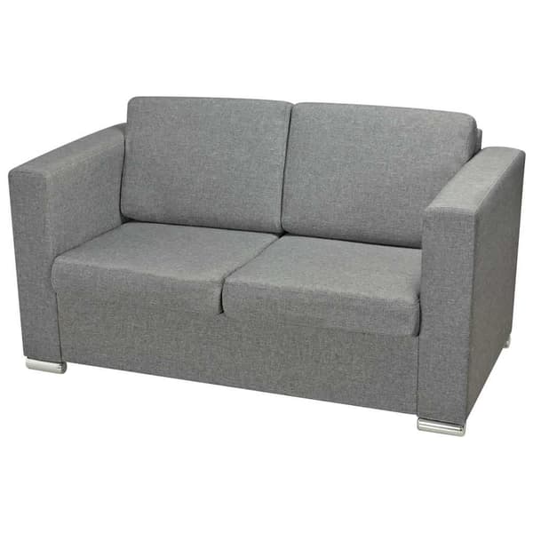 vidaXL 2-personers polstret sofa lysegrå